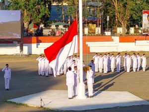 Upacara Penurunan Bendera Hari Lahir Pancasila 2026 di Lapangan Pancasila Ende Berjalan Lancar